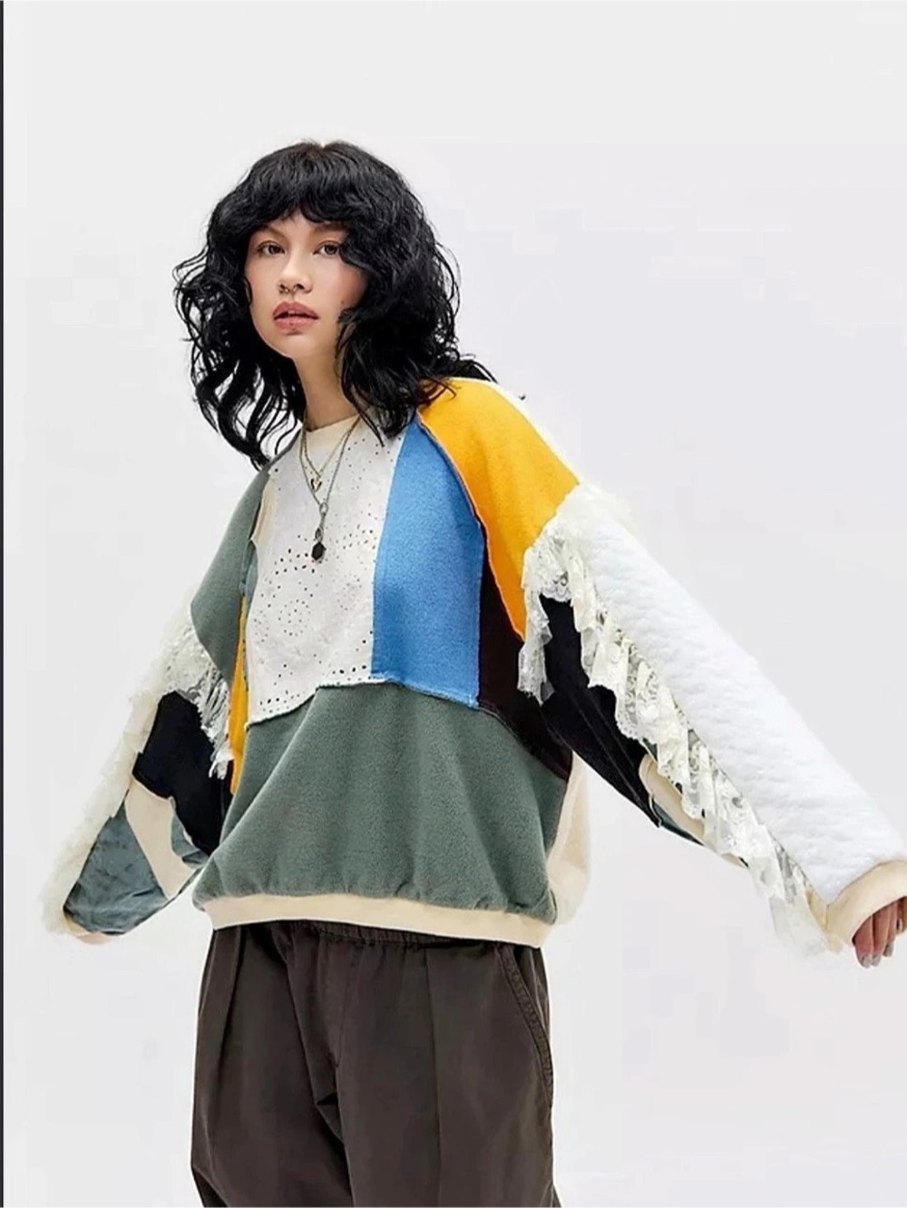 BDG Urban outfitters cooper Spliced Sweatshirt Size Small NWT $89
